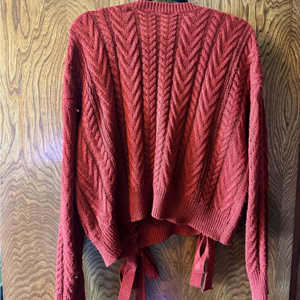 Rust V-Neck Sweater - Picture 3 of 3